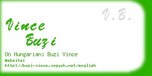 vince buzi business card